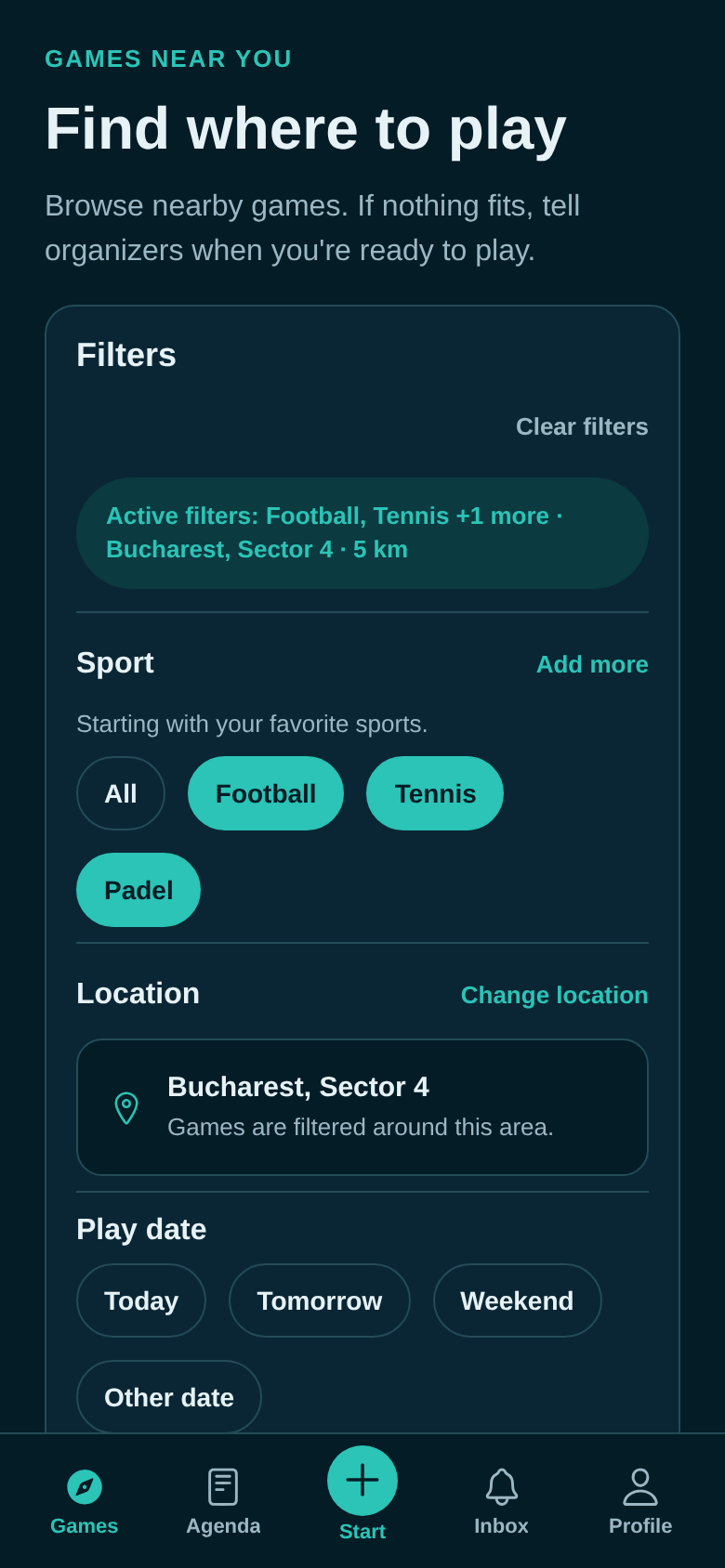 Ecran Jocsi cu filtre și jocuri disponibile